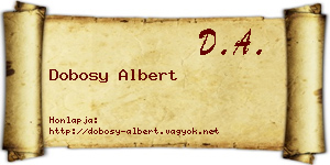 Dobosy Albert névjegykártya